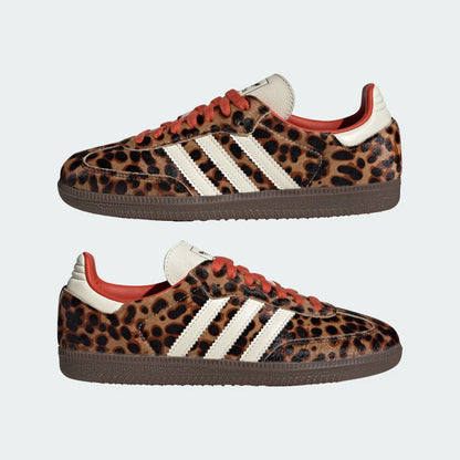 AD Samba Women's Red Leopard Sneakers