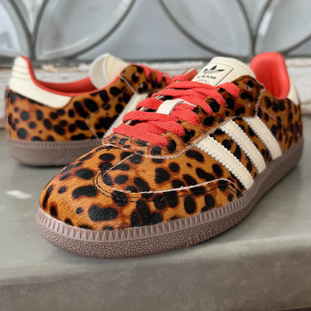 AD Samba Women's Red Leopard Sneakers