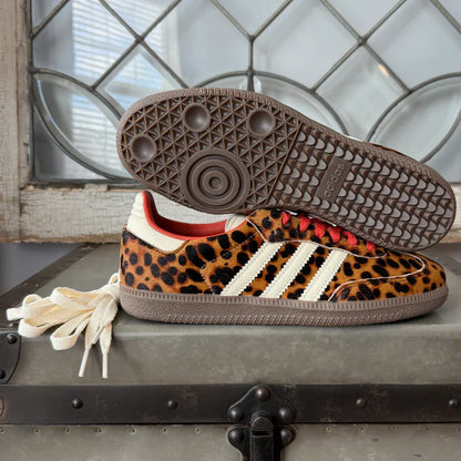 AD Samba Women's Red Leopard Sneakers